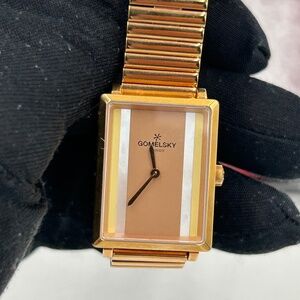 Women’s Gomelsky by Shinola Shirley Fromer woman’s watch with gold tone bracelet